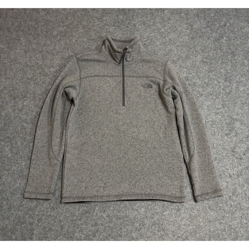 The North Face 1/4 Zip Pullover Men's Medium Fleece Gray